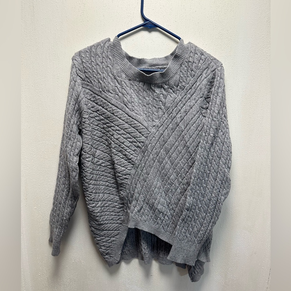Revolution Gray Textured Women's Turtleneck Sweater